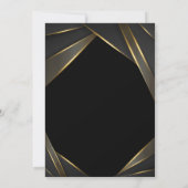 Gouden afstudeerhoed Elegante afstuderen   Kaart (Achterkant)