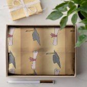 Gouden afstudeerhoed en diploma tissuepapier (Geschenk)
