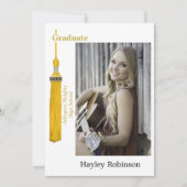 Gouden Afstudeerhoed Foto Aankondiging (Voorkant)