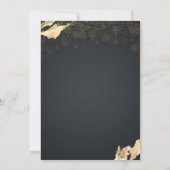 Gouden afstudeerhoed frame confetti grijs kaart (Achterkant)