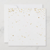 Gouden afstudeerhoed met gouden confetti kaart (Achterkant)