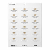 Gouden afstudeermuts Kwast Modern Etiket (Full Sheet)