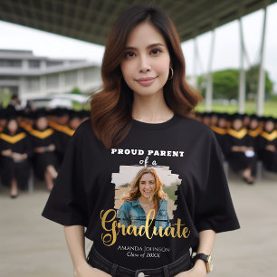 Gouden Afstuderen Foto Trots Ouder Afstuderen T-shirt