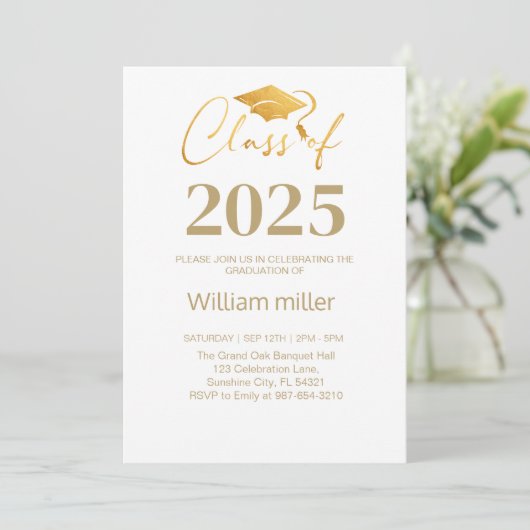 Gouden Afstuderen Klasse van 2025, Minimaal afstud Kaart (Staand voorkant)