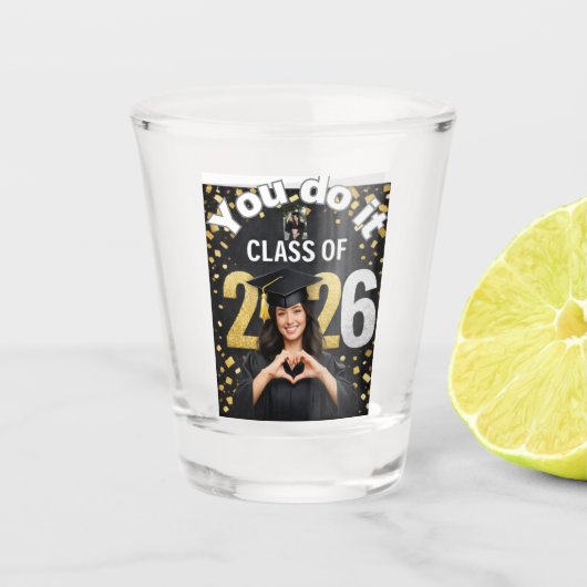 Gouden Afstuderen Shot Glas (Voorkant)