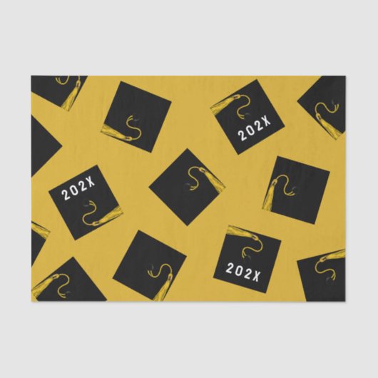 Gouden Afstuderen van 2025 Tissuepapier (Voorkant)