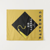 Gouden Afstuderen van 2025 Wandkleed (Voorkant (horizontaal))