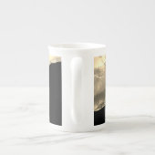 Gouden Agaat & Glitter, Gouden Naam op Zwart Porselein Kop (Achterkant)