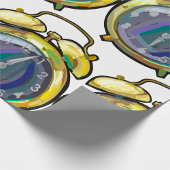 Gouden Alarm Klok Retro Tijdstuk Cadeaupapier