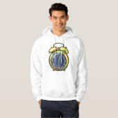 Gouden Alarm Klok Retro Tijdstuk Hoodie (Voorkant volledig)