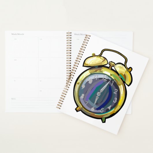 Gouden Alarm Klok Retro Tijdstuk Planner (Display)