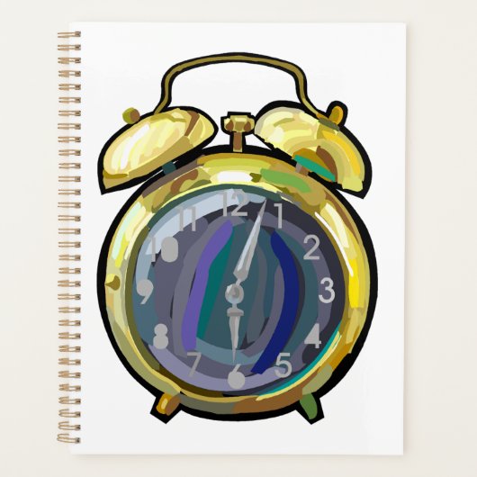  Gouden Alarm Klok Retro Tijdstuk Planner (Voorkant)