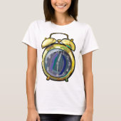 Gouden Alarm Klok Retro Tijdstuk T-shirt (Voorkant)