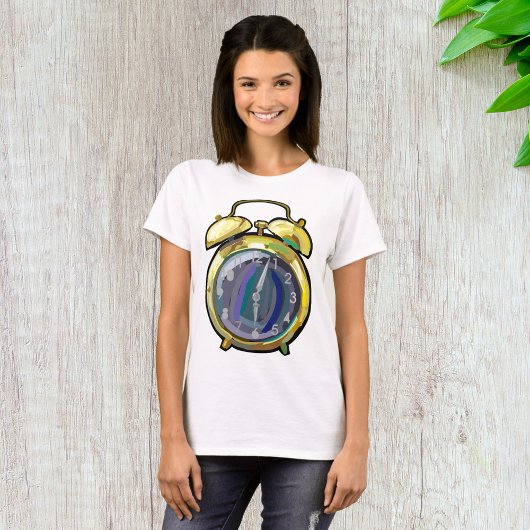Gouden Alarm Klok Retro Tijdstuk T-shirt