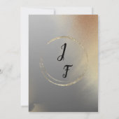 Gouden Alcohol Ink Elegante bruiloft Kaart (Achterkant)