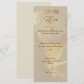 Gouden Alcohol Inkt Elegante Platte Menu (Voorkant / Achterkant)