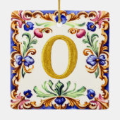 Gouden Alfabet – Letter O Keramisch Ornament (Achterkant)
