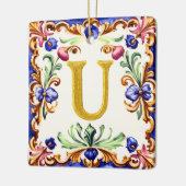 Gouden Alfabet – Letter U Keramisch Ornament (Links)