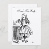 GOUDEN Alice in de Verjaardag van het Theekransje Kaart (Voorkant / Achterkant)