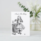 GOUDEN Alice in de Verjaardag van het Theekransje Kaart (Staand voorkant)