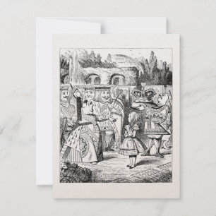 GOUDEN Alice in de Verjaardag van het Theekransje Kaart