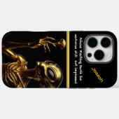 Gouden Alien met mysterieus ambacht Case-Mate iPhone Case (Achterkant (horizontaal))