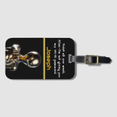 Gouden Alien Reaching Out in een surrealistisch, d Bagagelabel (Voorkant (horizontaal))