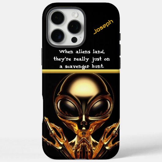 Gouden Aliens Ontmoeting op Area 51 Case-Mate iPhone Case (Achterkant)