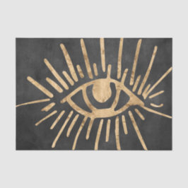 Gouden alles ziend oog steenkool grijs zwart gedis tissuepapier