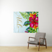 Gouden Aloha Hawaiaanse Luau Elektrische Bloemstuk Wandkleed (In Situ (horizontaal))