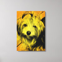 Gouden Amber Grunge Yorkshire Terrier Wall Art
