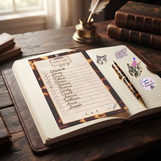 Gouden Amber Schildpad Aanpasbare Checklist Post-it® Notes