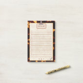 Gouden Amber Schildpad Aanpasbare Checklist Post-it® Notes (Op bureau)