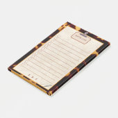 Gouden Amber Schildpad Aanpasbare Checklist Post-it® Notes (Schuin)