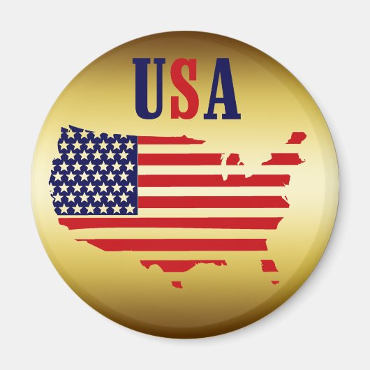 GOUDEN AMERIKAANSE MEDAILLE MAGNEET (Voorkant)