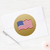 Gouden Amerikaanse vlag Stickers (Envelop)