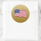 Gouden Amerikaanse vlag Stickers (Tas)