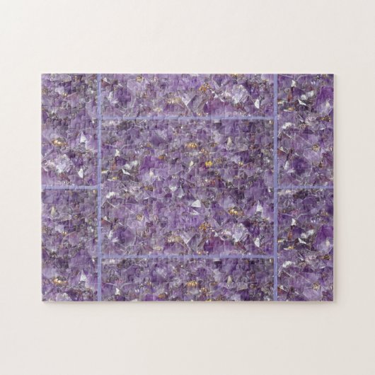 Gouden Amethist Glans Legpuzzel (Horizontaal)