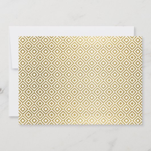 Gouden Ampersand bruiloft uitnodiging (Achterkant)