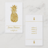 gouden anananas visitekaartje (Voorkant / Achterkant)