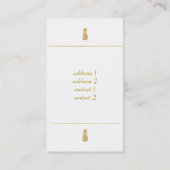 gouden anananas visitekaartje (Achterkant)