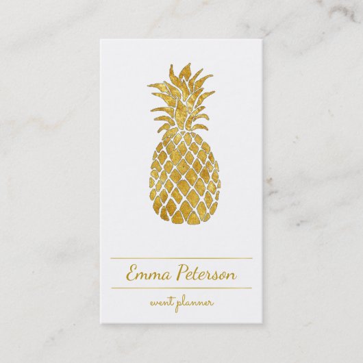 gouden anananas visitekaartje (Voorkant)