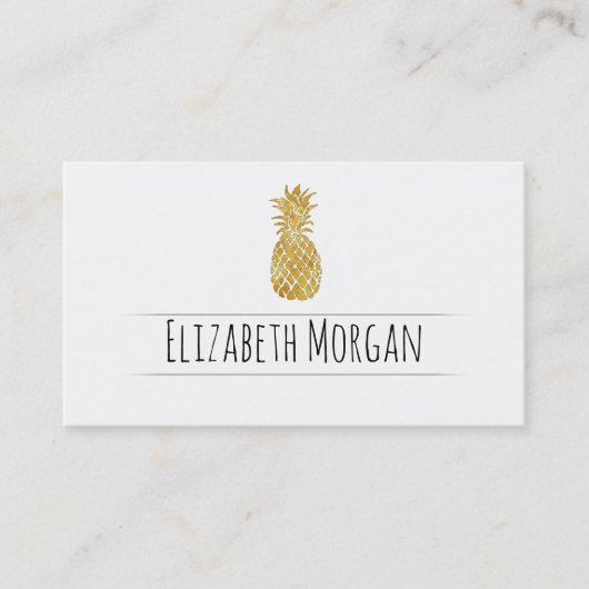 gouden anananas visitekaartje (Voorkant)