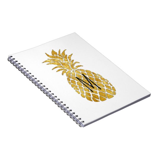 gouden anananasmonogram notitieboek (Rechterzijde)