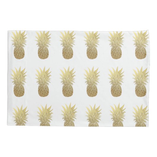Gouden anananasseicase kussensloop (Achterkant)