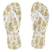 gouden anananassen teenslippers (Voetbed)