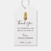 Gouden ananas bruiloft dank u cadeau Label Cadeaulabel (Voorkant)