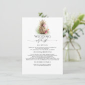 Gouden Ananas Bruiloft Informatie Gast Informatiekaartje (Staand voorkant)