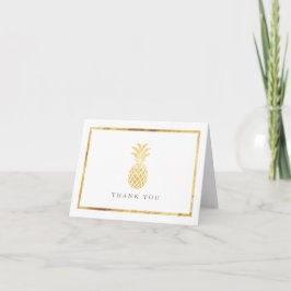 Gouden ananas dank u bedankkaart