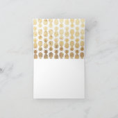 Gouden ananas dank u bedankkaart (Binnen)
